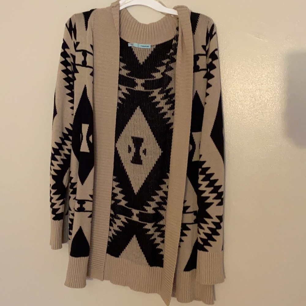 Maurices tribal print cardigan